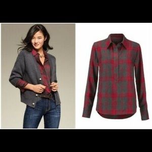 CAbi Cunningham Shirt #3587 Fall ‘18 Plaid High Lo